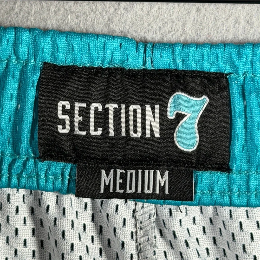 Section 7 Mens Desert Landscape Mesh Basketball Shorts Teal Black Medium‎ 32x6